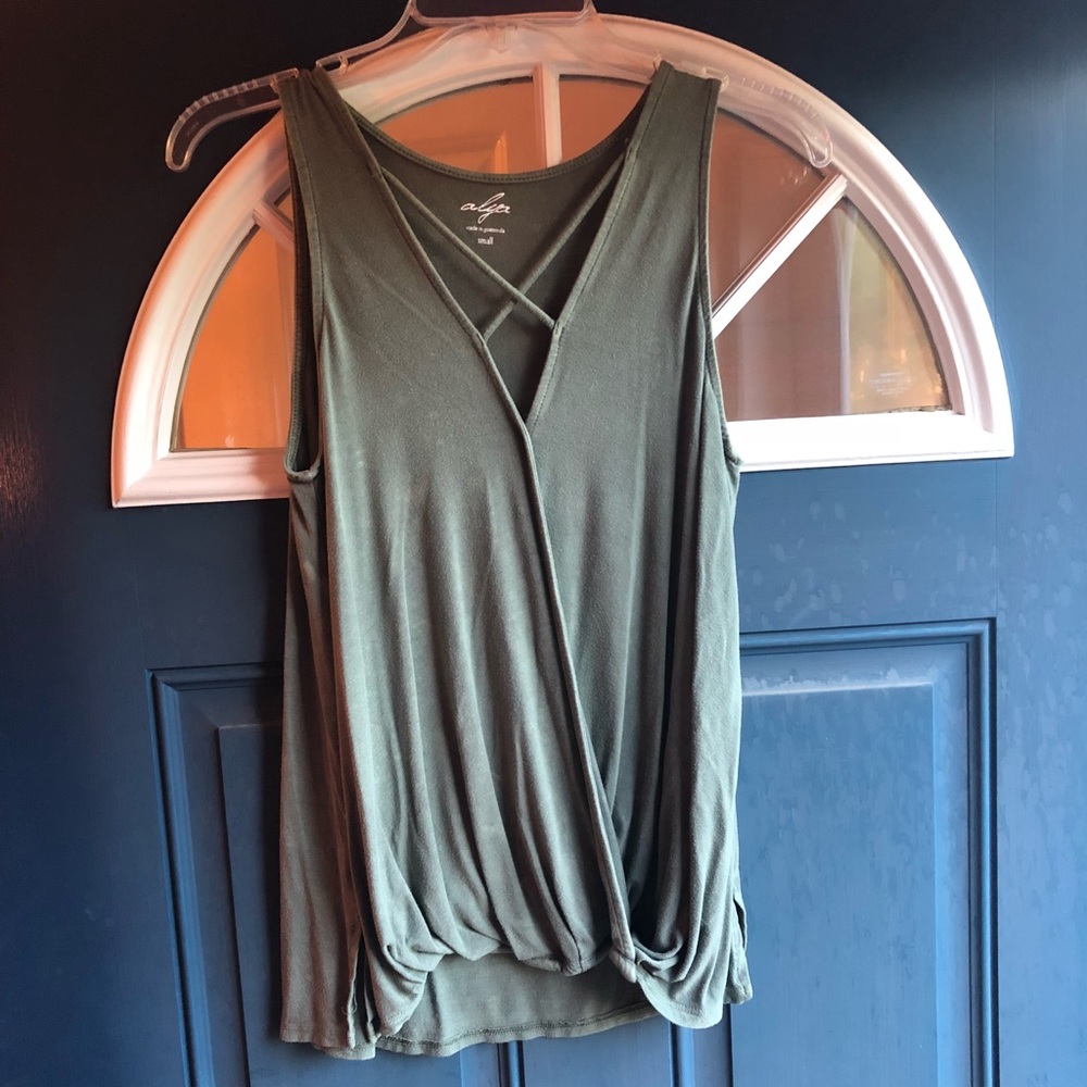 Francesca’s Olive Green Strappy Tank Top